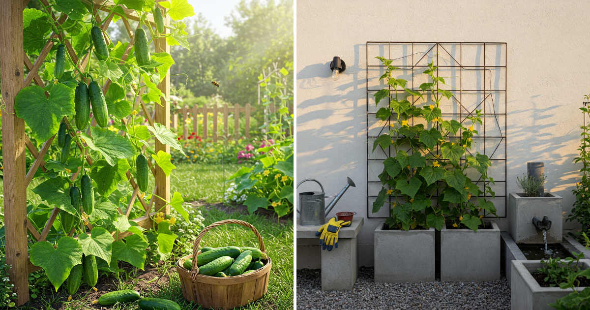 How to Build a Cucumber Trellis: A Beginner's Guide - Garden Beds